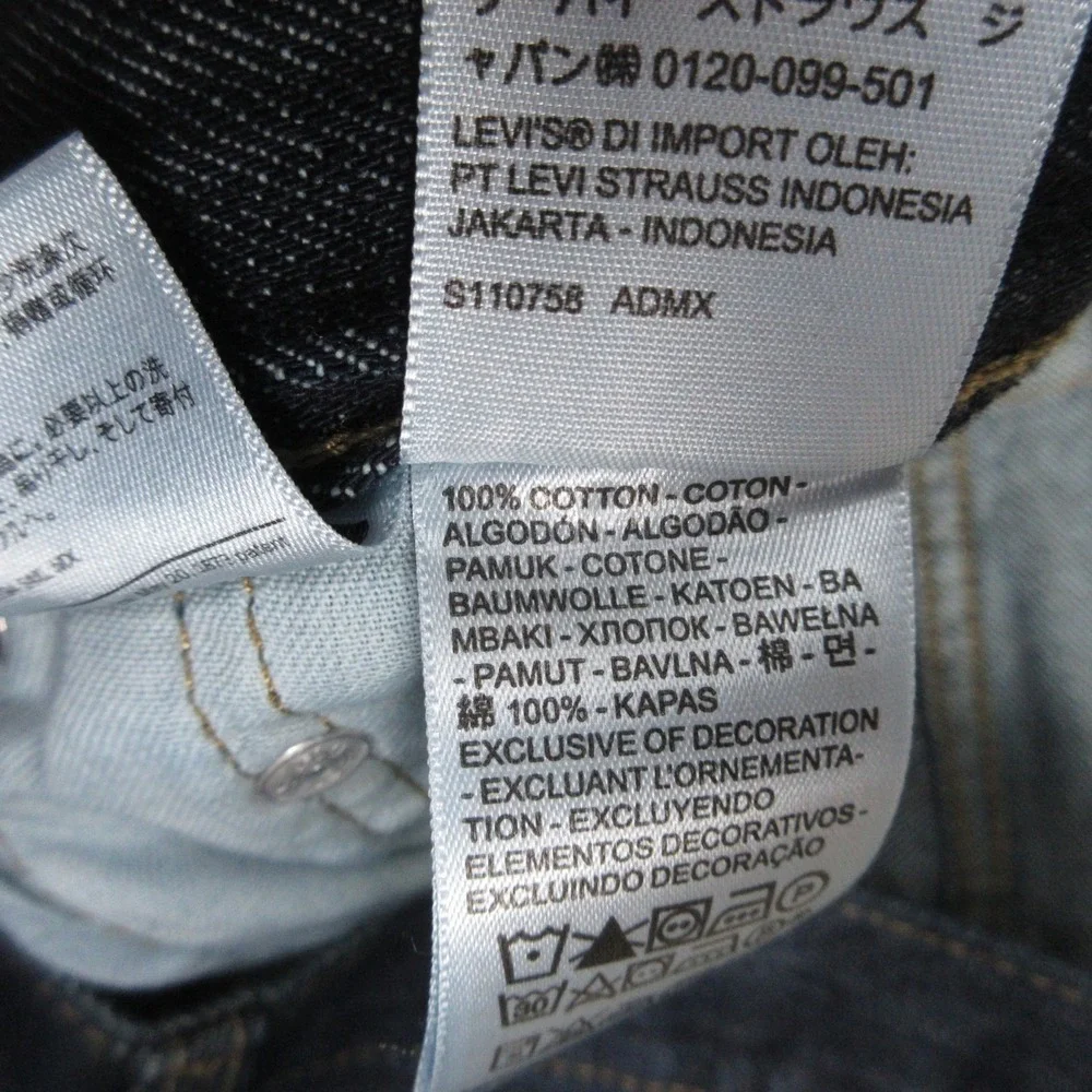 Levis Jeans Mens 33x34 Blue 527 Slim Bootcut Western Cowboy Rodeo Denim Pants